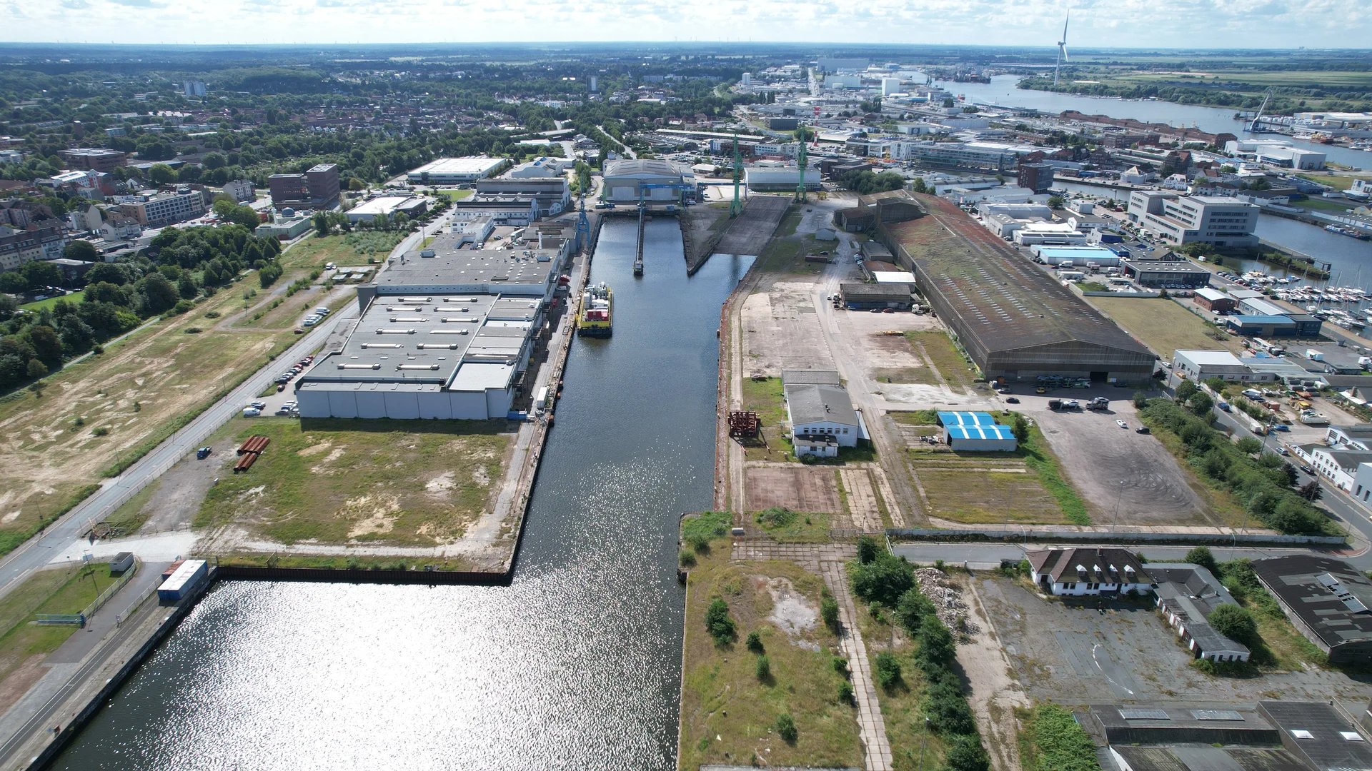 Blick auf das Werftquartier Bremerhaven